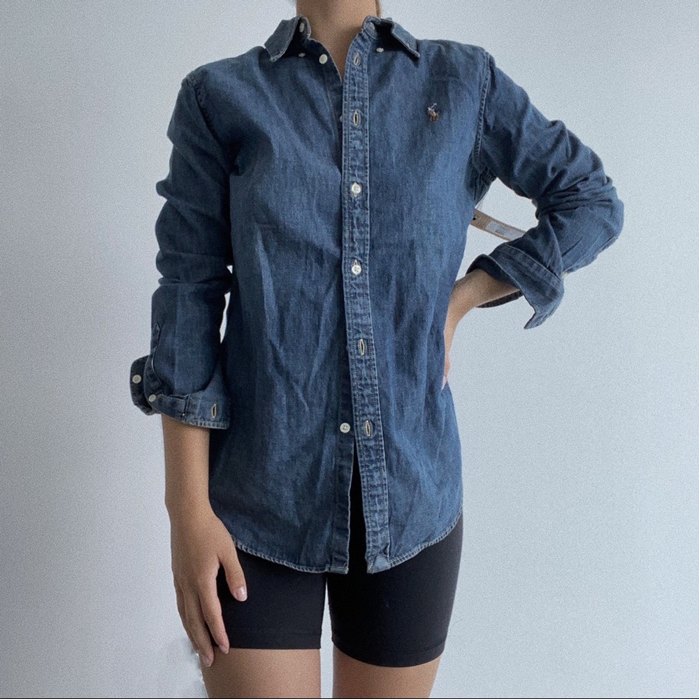 RALPH LAUREN DENIM BUTTON DOWN